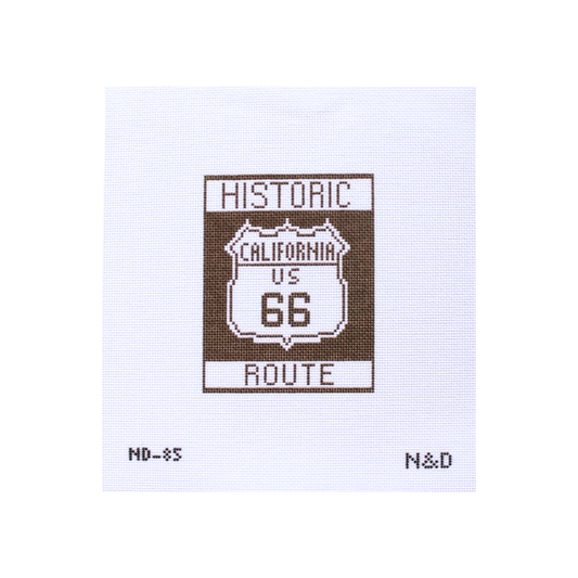 California Route 66 Needlepoint Canvas