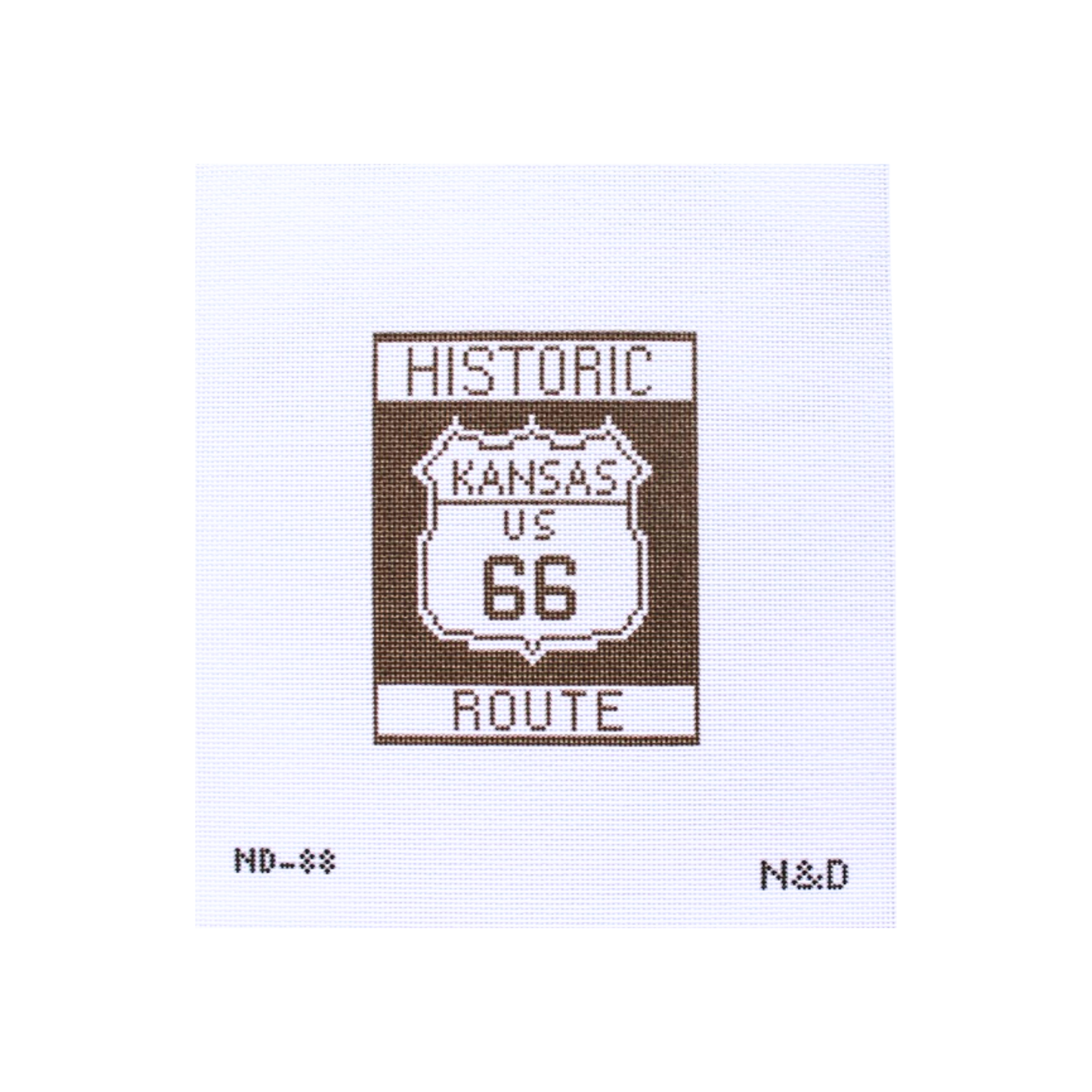 Kansas Route 66 Needlepoint Canvas
