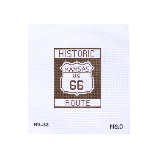Kansas Route 66 Needlepoint Canvas