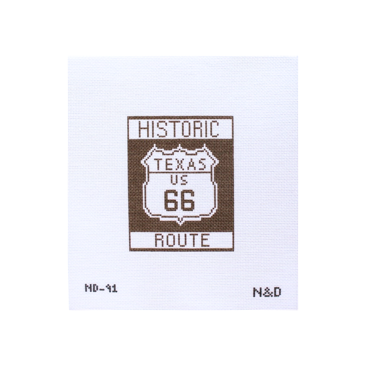 Texas Route 66 Needlepoint Canvas