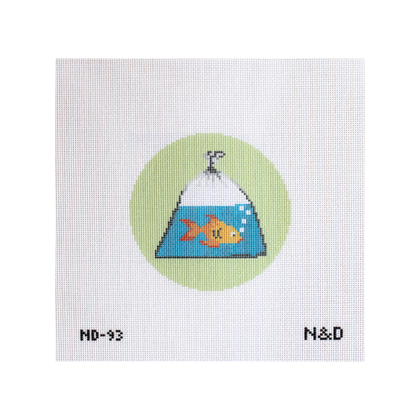 Pet Fish Round Needlepoint Canvas