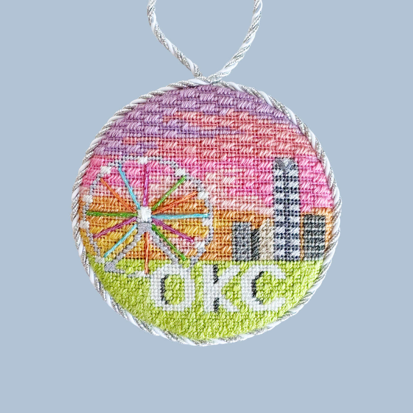 OKC Skyline Needlepoint Canvas